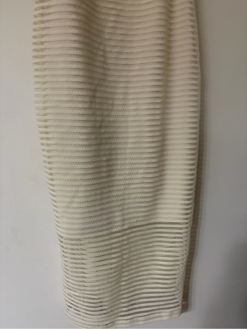 Good American Ivory Textured Midi Dress - Picture 3 of 5